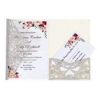 Slap-up Holiday Invitation Card Thanksgiving Day Laser Cut Paper